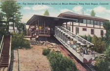 Top Station Of Manitou Incline Pikes Peak Region Colorado CO 1946 Postcard E46