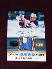 2014-15 Sp Game Used LEON DRAISAITL INKED SWEATERS 2CLR Patch 42/49 AUTO RC ARP