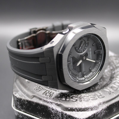 CasiOak ''ALL BLACK'' - Casio GA2100 Modifikation - Herrenuhr 44mm