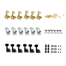 Thread 6R In Line Guitar String Tuning Pegs Locking Tuners Machine Key Heads