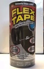 NEW FLEX SEAL TFSBLKR0805 8" X 5' BLACK FLEX TAPE RUBBER & VINYL TAPE 2934826