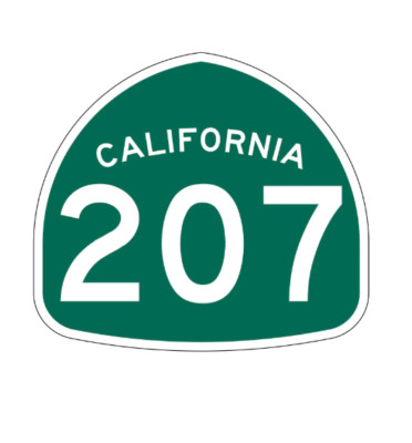 4'' california state route 207 highway sign bumper sticker decal usa made