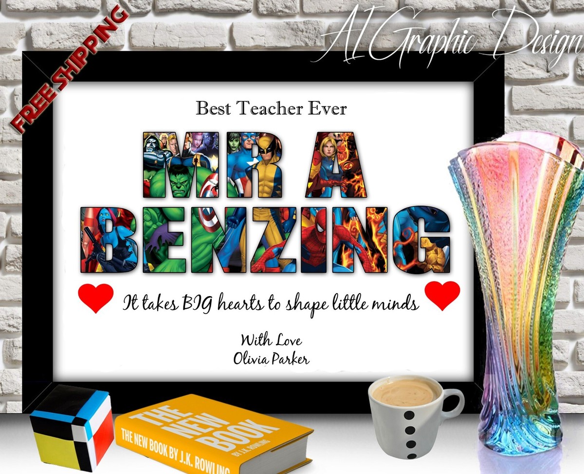 Personalsed Teacher Chocolate Message Board, Personalsed End of Year