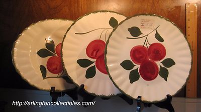Set of 3 BLUE RIDGE Apple Trio Colonial Dinner & Luncheon Plate 11 ...