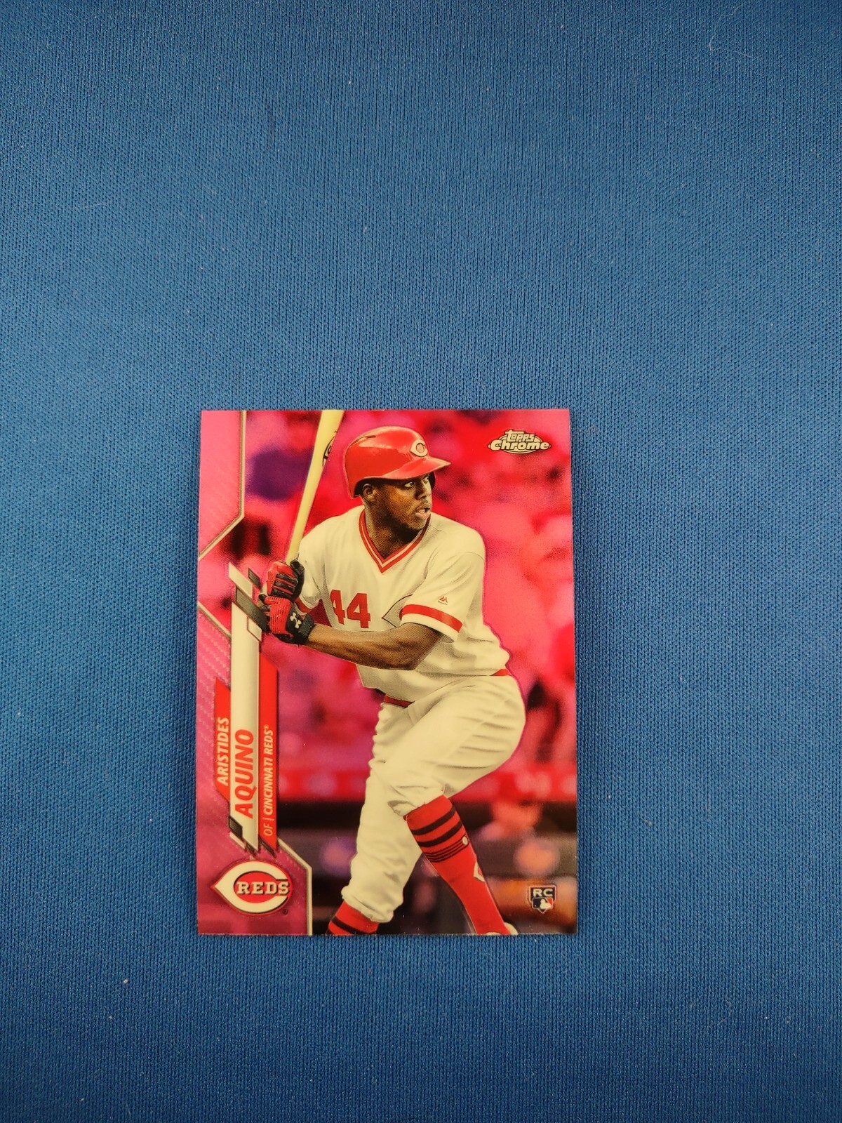 2020 Topps Chrome Aristides Aquino RC Rookie Card Pink Refractor #111