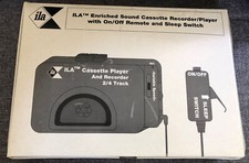 ILA Enriched Sound Cassette Recorder Player On Off Remote  Sleep Switch Vintage
