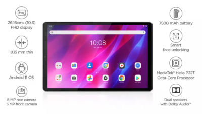 Lenovo Tab K10 10.3インチ Android 12 BNIB Lenovo Tab K10 10.3 Inch 64GB + 4GB Blue Only Wi-Fi Tablet