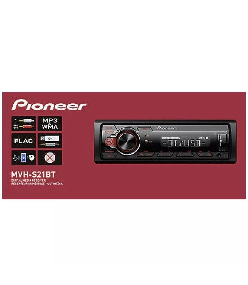 Image 21 - Pioneer-MVH-S21BT-Stereo-Single-DIN-Bluetooth-In-Dash-USB-MP3-Auxiliary-AM-FM