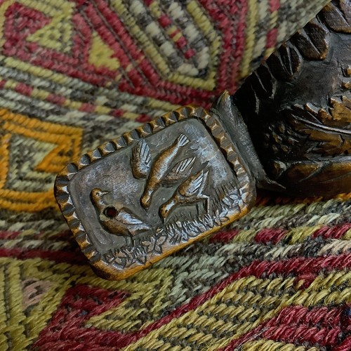 Waidmans Heil Antique Wood Hunter Handcarved Walnut Black Forest Dog Duck Rifle - Picture 7 of 20