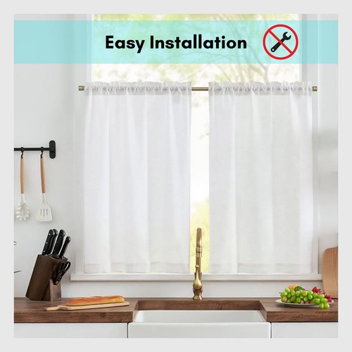 Adjustable Tension Rod - Perfect for Lightweight Voile Curtains - Easy Setup - Picture 54 of 57