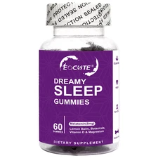 Eocute SLEEP 60 Gummies - Dietary Supplement for Better Sleep -  Exp 8/2026