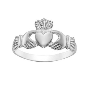 Authentic 14k Gold Plated Sterling Silver Ladies Claddagh Promise Ring