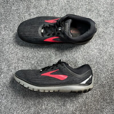 Brooks Shoes Womens Grey Pink Lace Up Sneakers Pure Flow Connect  Neutral