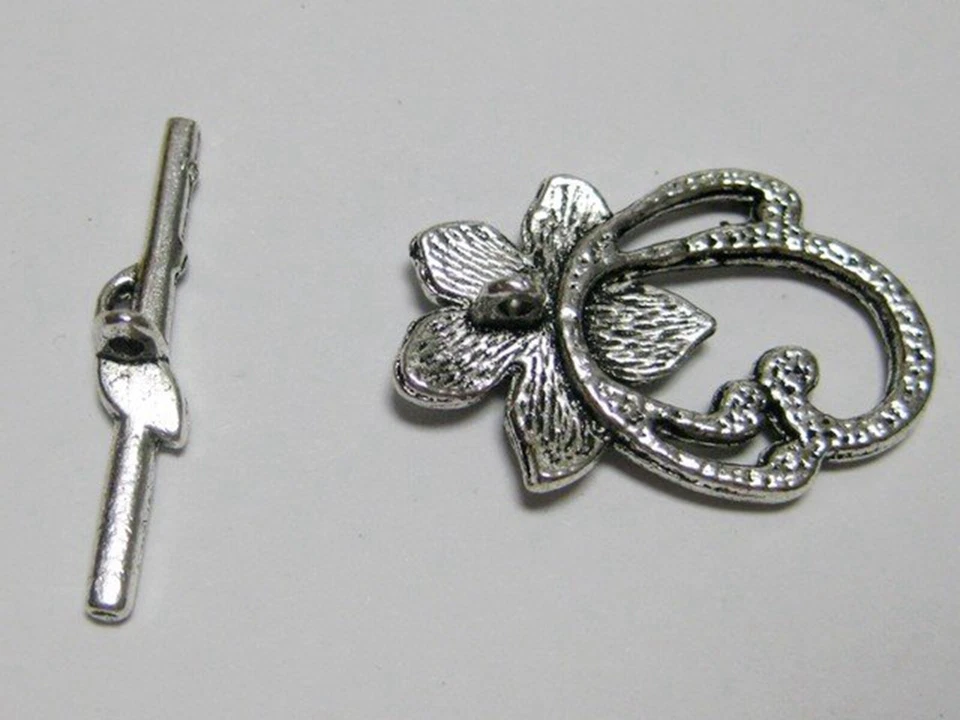 Craft DIY Tibet Silver Toggle Clasps TBar Clasps Various Necklace Bracelet DIY - Image 4 of 4