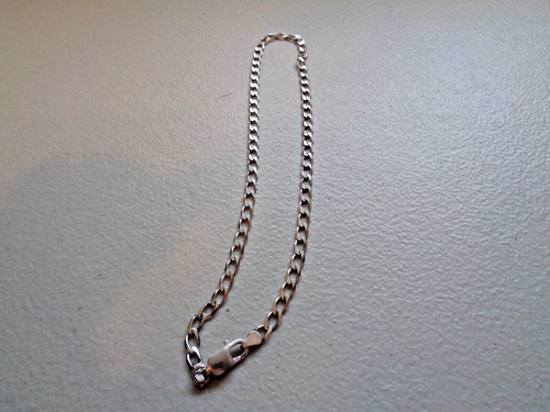 925 SILVER CURB LINK NECKLACE. 17IN X 1CM. Weight 11grams. Used. - Picture 11 of 24
