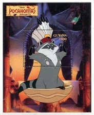 Disney 1995 Guyana - $300 POCAHONTAS Miniature Sheet Nº1 - MNH