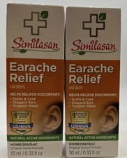 2 PK Similasan Earache Relief Ear Drops 0.33 Oz Each Exp: 3/2027