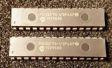 Lot Of 2 Microchip PIC16F73-I/SP, 8Bit PIC Microcontroller, 20 MHz, 28-Pin SPDIP