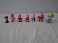 Lot of 7 Peppa Pig and Paw Patrol Figures
