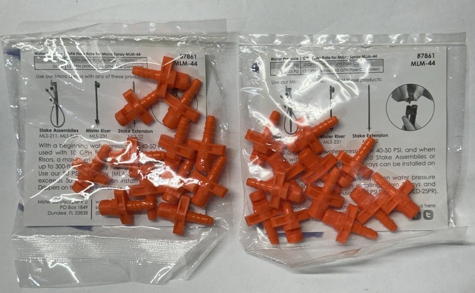 (2) Mister Landscaper 180° Half Circle Fan Micro Spray MLM44 87861