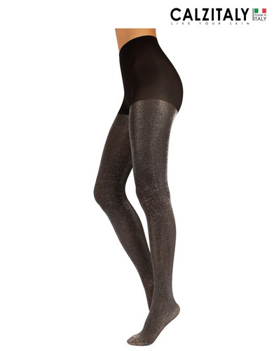 Collant Lurex Donna, Calze Eleganti Glitter Coprenti, Stampa Leopardo, 60  den | eBay