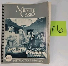 MONTE CARLO - Pinball Manual - GOTTLIEB - OEM Original - Coin Op