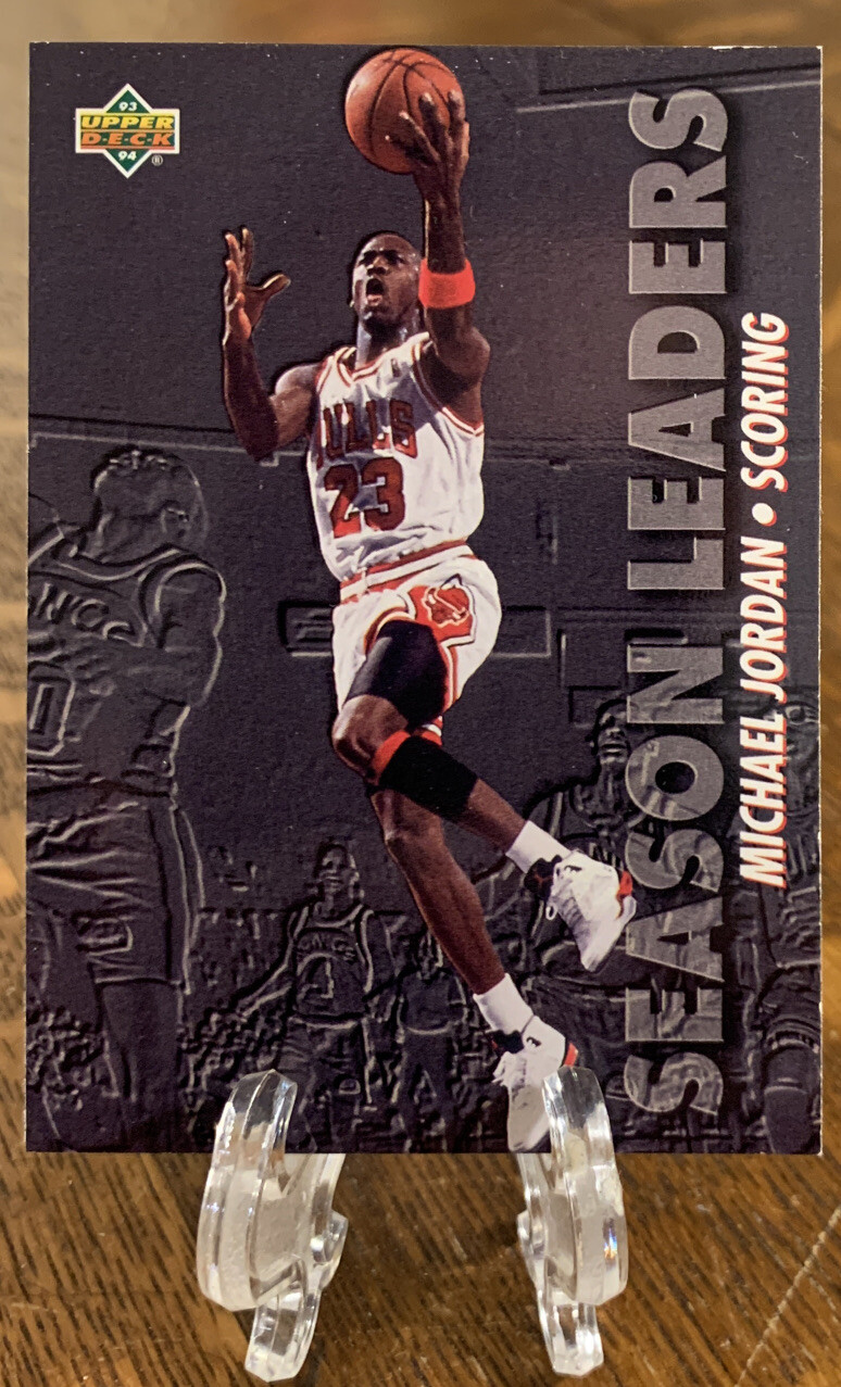 1993-94 Upper Deck Basketball Michael Jordan Season Leaders #166 Chicago Bulls