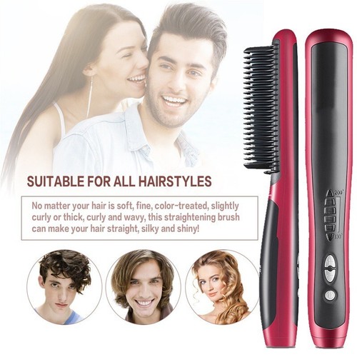 Hair Brush Straightener Professional Hot Straightening Curling Comb Electric New - Picture 9 of 17