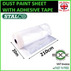 DUST PAINT SHEET WITH ADHESIVE TAPE Clear Protective Foil Film Car Cover Masking