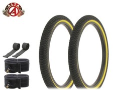 ALTA TIRES 20 x 1.95 BLACK/GUM HF-844 W/TUBES RIM STRIPS.