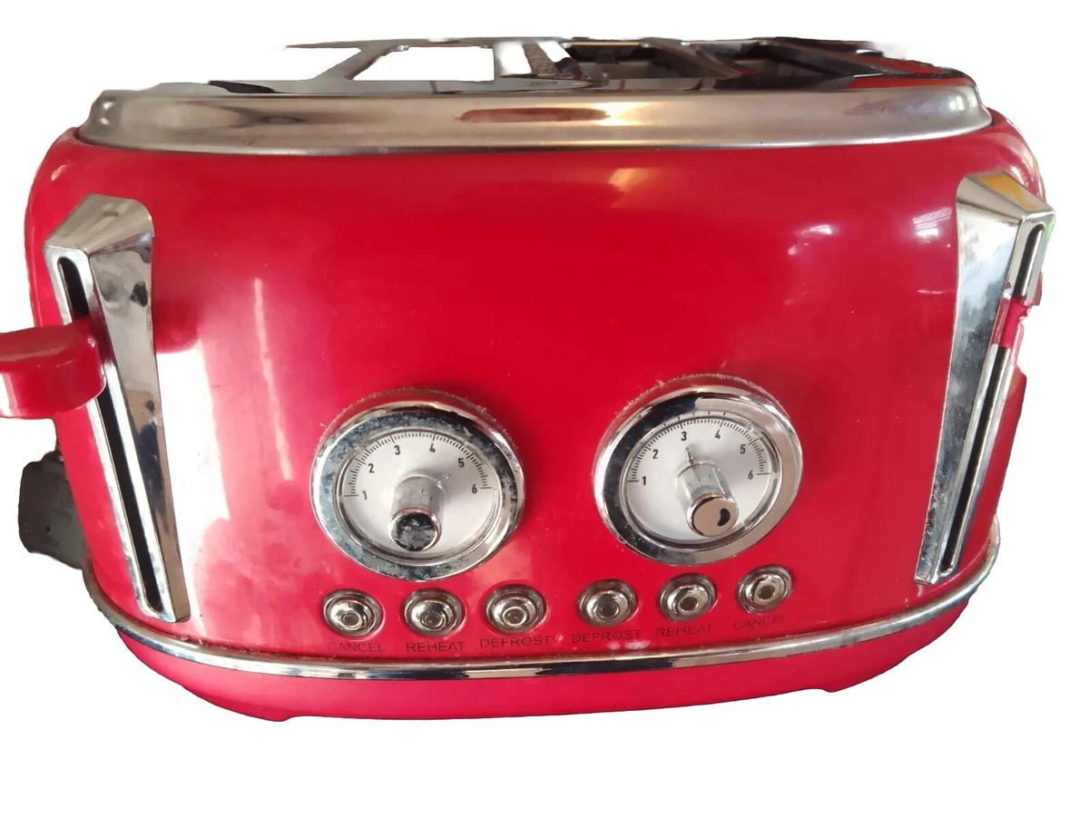 Retro 50s Red Wilko 4 Slice Toaster eBay