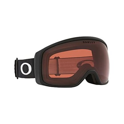 New Oakley Flight Tracker Medium Matte Black w Prizm Garnet Snow Goggle!