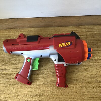 NERF Dart Tag Hyperfire Barrel Gun Blaster Red Rotating Shot Hasbro 2005 - FUNKTIONIERT