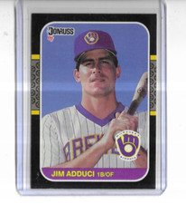 1987 Donruss #495 Jim Adduci Milwaukee Brewers