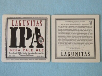 Bier Untersetzer ~ ~ Lagunitas Gär Ipa ~ Petaluma, Kalifornien ~ Breweriana Dude