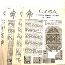 Counted Thread Society of America CSGA Newsletter Lot Of 4 Year 1975 Used