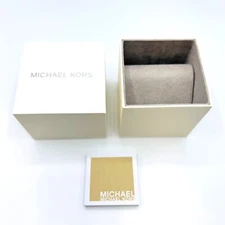 Michael Kors Authentic Storage Watch Box/ Case, Off White/ Silver, with Booklet