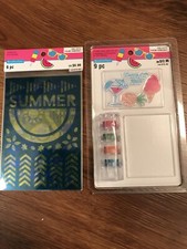 Stamp Ink Pad Set By Recollections 545458 NEW FREE Stencils Summer CRAFT DIY