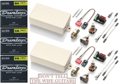 EMG 81 + 60A IVORY ACTIVE HUMBUCKER SET SHORT SHAFT POTS EMG 81 + 60A IVORY ACTIVE HUMBUCKER SET SHORT SHAFT POTS