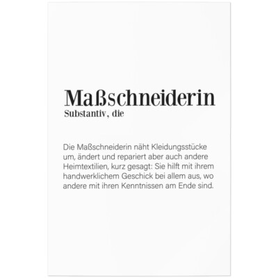 Definition Maßschneiderin. Beruf Arbeit Job 11001005219