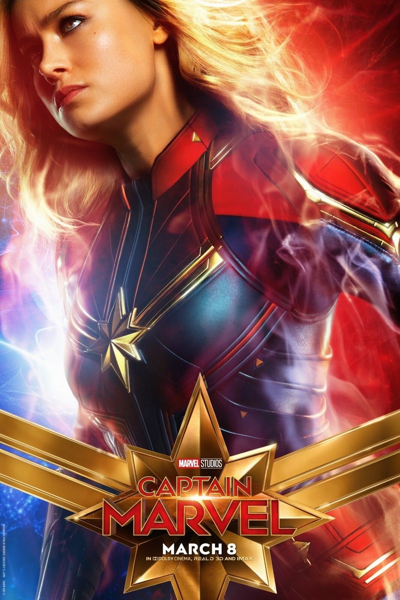 2019 Captian Marvel Movie Poster 11X17 Captain Marvel Brie Larson