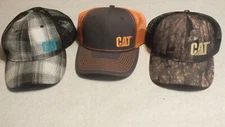 Lot of 3 decent,different CAT/Caterpillar Diesel Farm/Trucker Hat/Caps