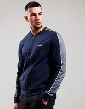 HUGO BOSS Mens Navy Blue Full Zip Funnel Neck Tracksuit Jacket Large BNWT C1398