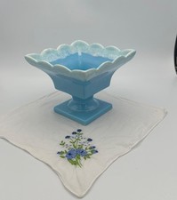 Vintage Hull Pottery Fantasy Planter, Blue Drip, MCM Decor