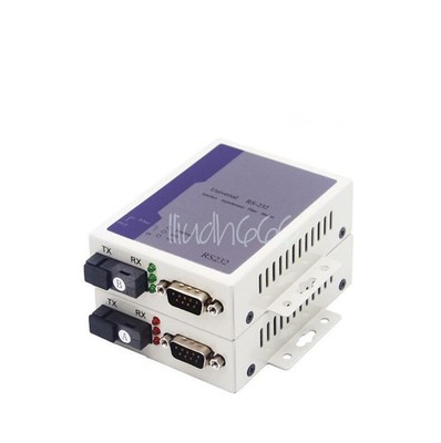 RS232 Digital Optical MODEM Serial to Fiber Converter SM/SC Simplex Industrial