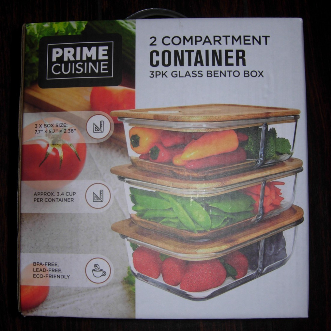 2 Compartment Containers Lids Eco-friendly