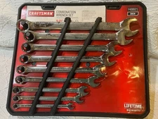 Craftsman 49821 Tarnished Long Combination Wrench Set 9pc 5/16"-7/8" 12 Point