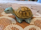 Fenton Turq Turtle Figurine Lmtd # 10/31 M. Kibbe