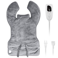 Electric Heating Neck & Shoulder Wrap, Gray, One Size