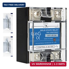 CG Solid State Relay SSR-25DA DC to AC Input 3-32VDC to Output 24-480VAC 25A Sin